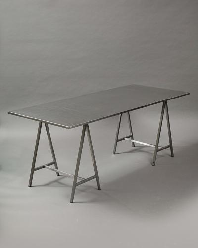 Jean Gar on Stainless Steel Desk