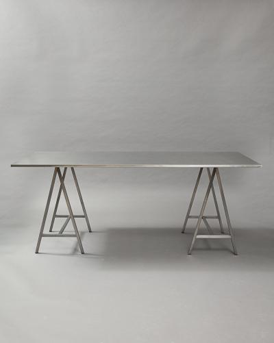 Jean Gar on Stainless Steel Desk