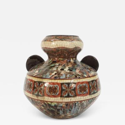 Jean Gerbino Mosaic Pottery Vase by Gerbino