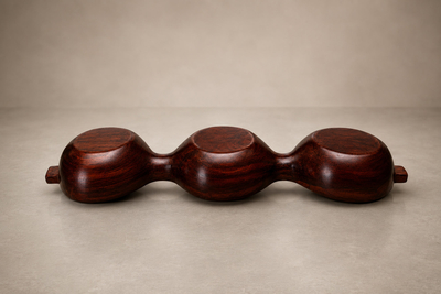 Jean Gillon Decorative Tray with Three Compartments in Brazilian Rosewood by Jean Gillon