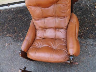 Jean Gillon Fabulous Brazilian Rosewood Jean Gillon Lounge Chair and Ottoman for Probel