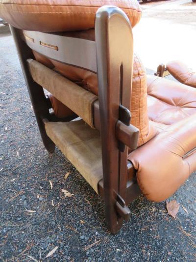 Jean Gillon Fabulous Brazilian Rosewood Jean Gillon Lounge Chair and Ottoman for Probel