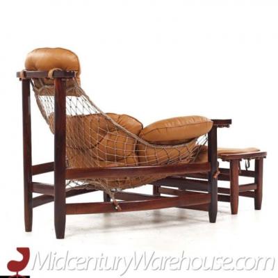 Jean Gillon Jean Gillon Jangada Mid Century Brazilian Rosewood and Leather