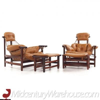 Jean Gillon Jean Gillon Jangada Mid Century Brazilian Rosewood and Leather