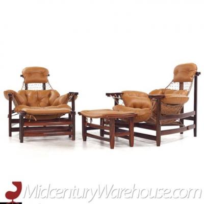 Jean Gillon Jean Gillon Jangada Mid Century Brazilian Rosewood and Leather