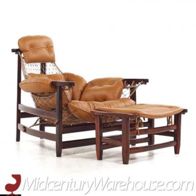 Jean Gillon Jean Gillon Jangada Mid Century Brazilian Rosewood and Leather