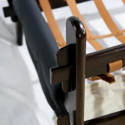 Jean Gillon Mid Century Modern Sofa in Hardwood Leather by Jean Gillon 1970 Brazil