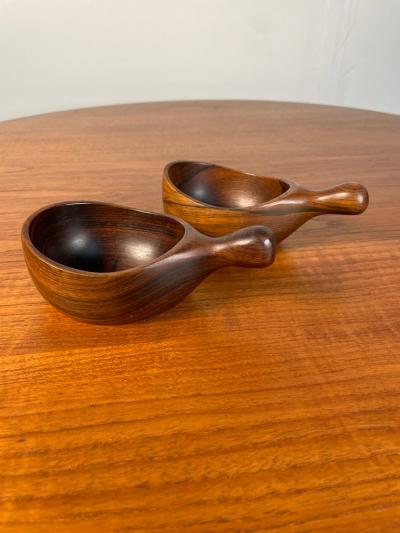 Jean Gillon Pair of Brazilian Modern Bowl in Hardwood by Jean Gilon for WoodArt Brazil