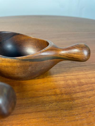Jean Gillon Pair of Brazilian Modern Bowl in Hardwood by Jean Gilon for WoodArt Brazil