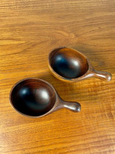 Jean Gillon Pair of Brazilian Modern Bowl in Hardwood by Jean Gilon for WoodArt Brazil