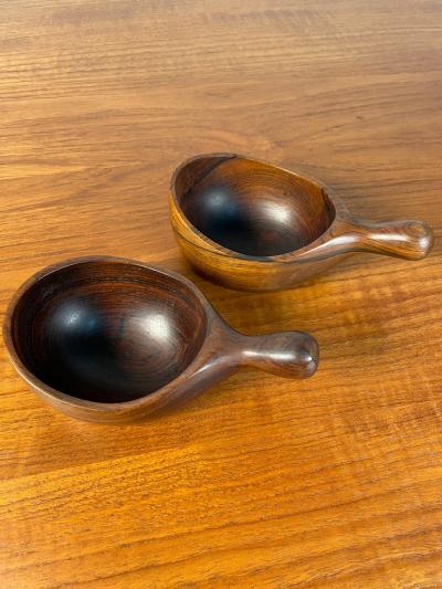 Jean Gillon Pair of Brazilian Modern Bowl in Hardwood by Jean Gilon for WoodArt Brazil