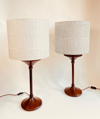 Jean Gillon Pair of Table Lamps with Shades