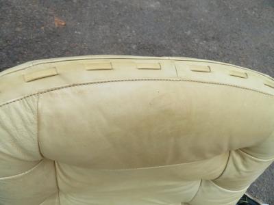 Jean Gillon Rare Pair Jean Gillon Rosewood Leather Lounge Chair Ottoman Probel Brazilian