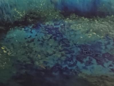 Jean Goulden FRENCH ART DECO NICKELED BRONZE AND CERAMIC TAZZA IN THE MANNER OF JEAN GOULDEN