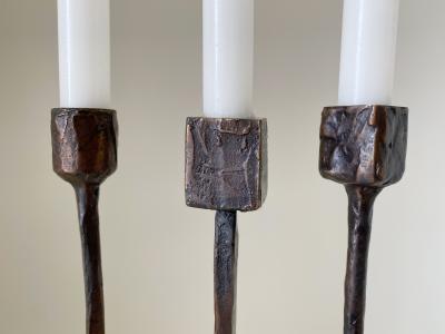 Jean Grisoni JEAN GRISONI BRONZE CANDLESTICKS