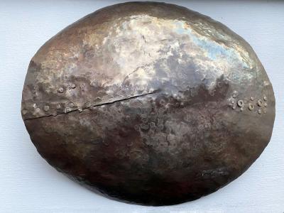 Jean Grisoni JEAN GRISONI UNIQUE HAMMERED FRENCH SOLID SILVER BOWL