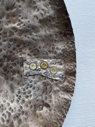 Jean Grisoni JEAN GRISONI UNIQUE HAMMERED FRENCH SOLID SILVER BOWL