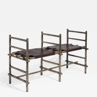 Jean Grisoni SCANDOLA TWO SEAT BENCH