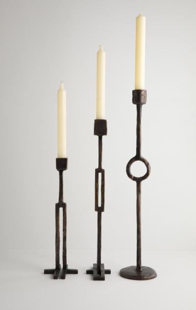 Jean Grisoni SERIES OF 6 CANDLEHOLDERS