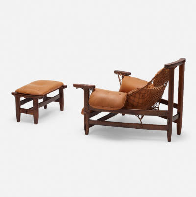 Jean Guillon Jangada Lounge Armchair in Jacaranda by Jean Guillon for by Italma Woodart