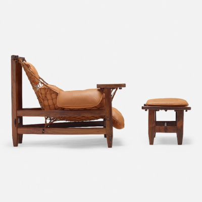 Jean Guillon Jangada Lounge Armchair in Jacaranda by Jean Guillon for by Italma Woodart