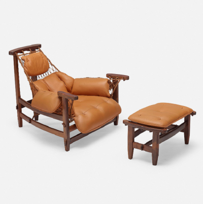 Jean Guillon Jangada Lounge Armchair in Jacaranda by Jean Guillon for by Italma Woodart