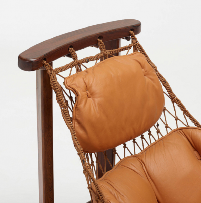 Jean Guillon Jangada Lounge Armchair in Jacaranda by Jean Guillon for by Italma Woodart