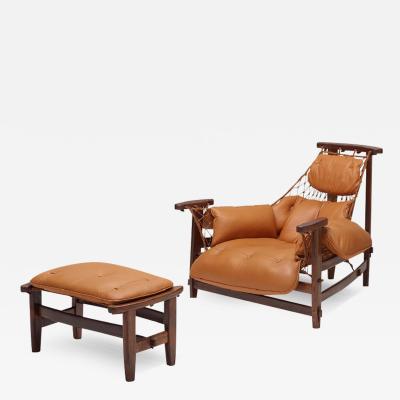 Jean Guillon Jangada Lounge Armchair in Jacaranda by Jean Guillon for by Italma Woodart