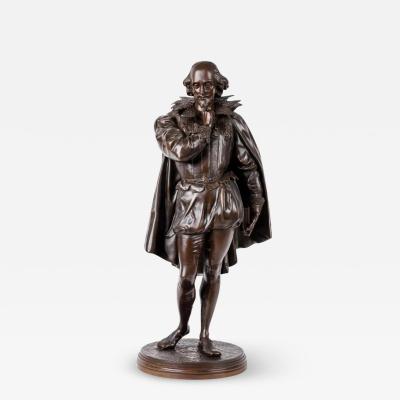 Jean Jules B Salmson Jean Jules B Salmson A Patinated Bronze Sculpture of William Shakespeare