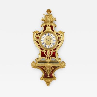 Jean Louis Benjamin Gros Louis XV style gilt bronze mounted tortoiseshell bracket clock by Gros
