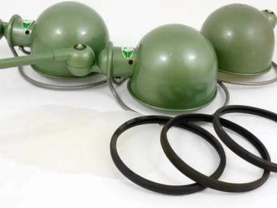 Jean Louis Domecq Two Matching Jean Louis Domecq for Jielde Lyon Industrial Clamp Lamps 1950s