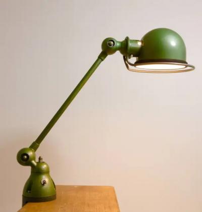Jean Louis Domecq Two Matching Jean Louis Domecq for Jielde Lyon Industrial Clamp Lamps 1950s