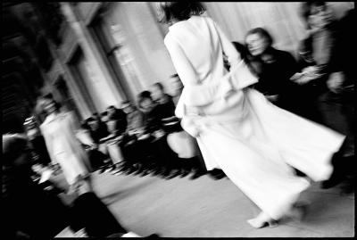Jean Luc Fievet Jerome L Huillier Palais Royal Black and White Photograph of Fashion Show