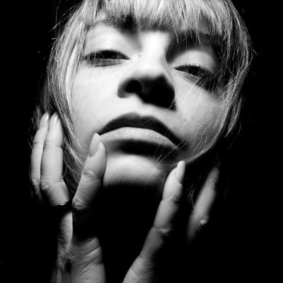 Jean Luc Fievet Untitled 8 2008 Sensual Full Face Black and White Portrait of Young Woman