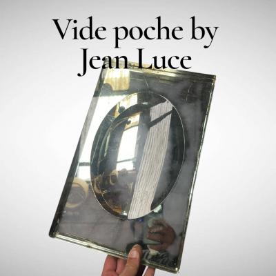Jean Luce 1930s Saint Gobain glass vide poche attributed to Jean Luce
