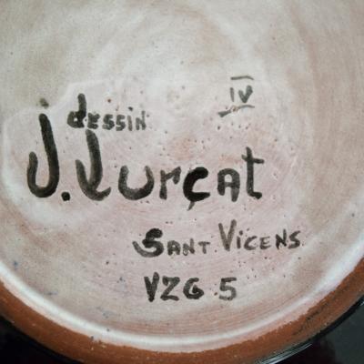 Jean Lurcat Jean Lurcat glazed ceramic plate Sant Vincens 1950s