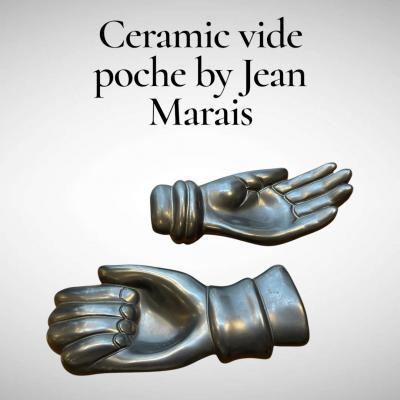 Jean Marais 1950s Studio pottery ceramic vide poche by Jean Marais