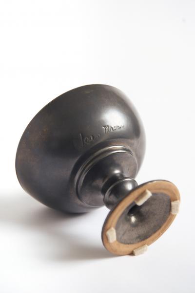 Jean Marais Black Ceramic Bowl by Jean Marais