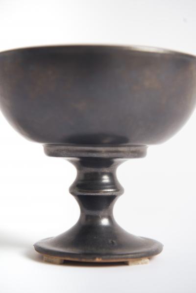 Jean Marais Black Ceramic Bowl by Jean Marais