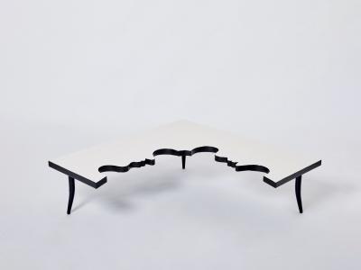 Jean Marais Jean Marais iron wood coffee table Hommage a Jean Cocteau 1972