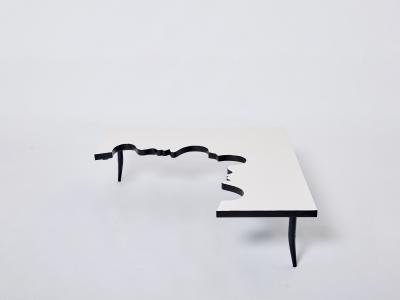 Jean Marais Jean Marais iron wood coffee table Hommage a Jean Cocteau 1972