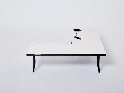 Jean Marais Jean Marais iron wood coffee table Hommage a Jean Cocteau 1972