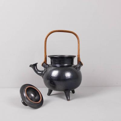 Jean Marais Large Jean Marais teapot black enamelled ceramic France