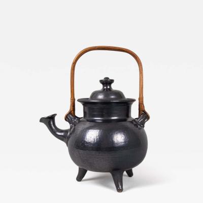 Jean Marais Large Jean Marais teapot black enamelled ceramic France