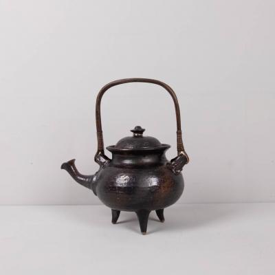Jean Marais Large Jean Marais teapot dark brown enamelled ceramic France