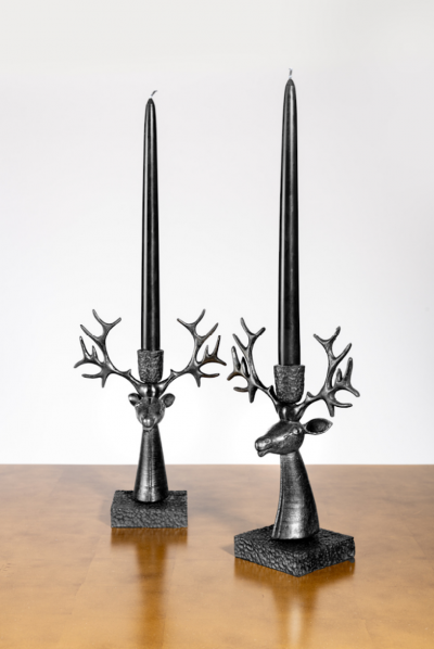 Jean Marie Fiori Deer Pair of Candlesticks 2023