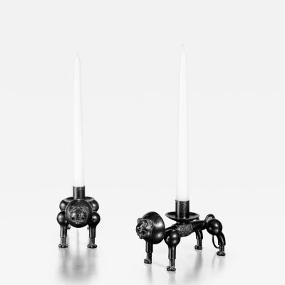 Jean Marie Fiori Lion Pair of Candlesticks 2023