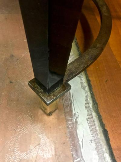 Jean Maurice Rothschild J M Rotchild Chicest Pair of High Back Pair of Chair with Iron and Bronze Detail