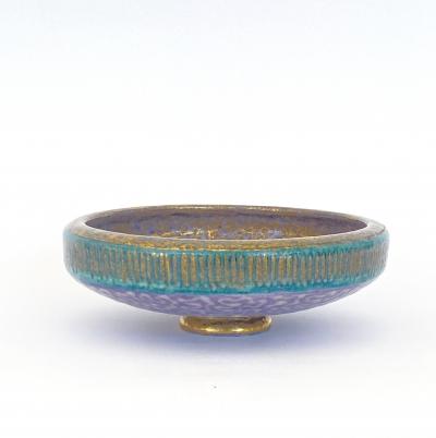 Jean Mayodon Jean Mayodon French Art Deco Ceramic Dish Four Gazelles Glazed Rose and Black
