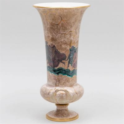 Jean Mayodon Large Art Deco Sevres Porcelain Vase by Jean Mayodon